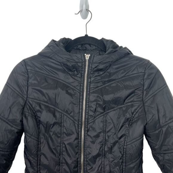 Guess Black Quilted Karaline Jacket XS Flawed - Picture 3 of 14